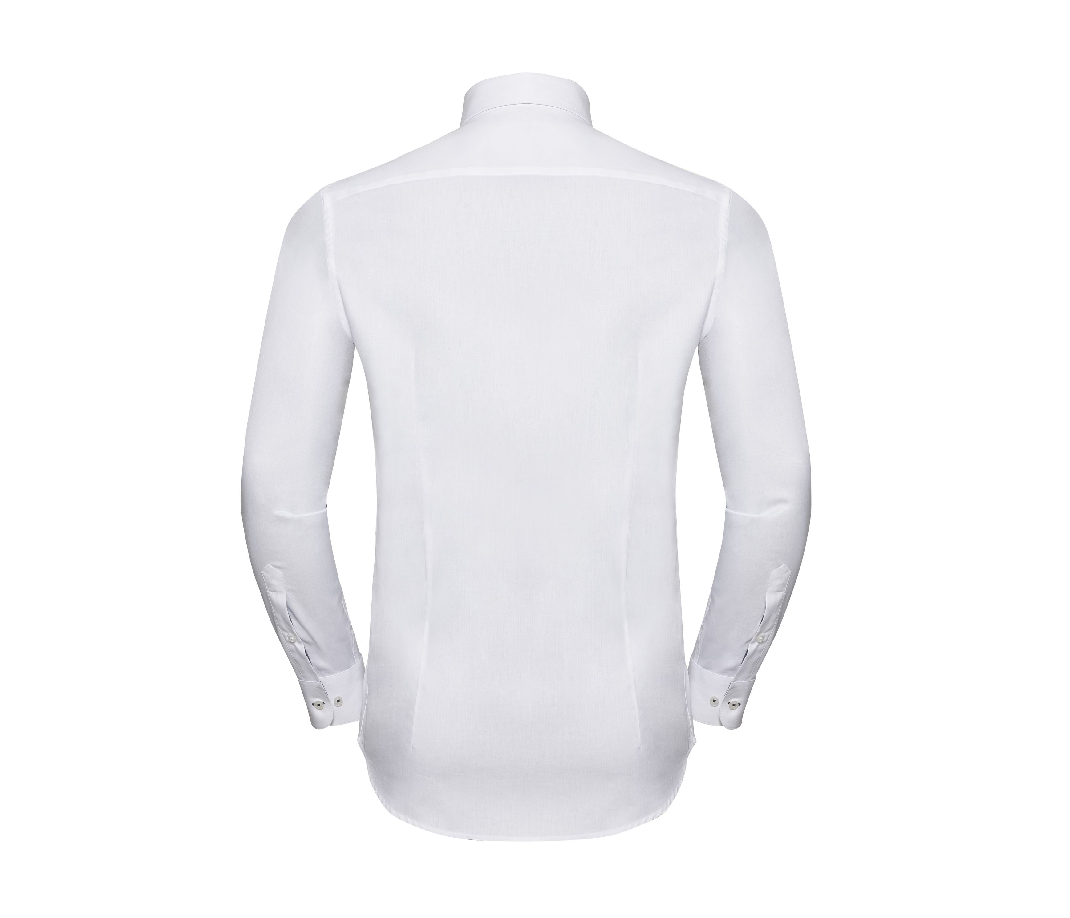 MEN'S LONG SLEEVE TAILORED CONTRAST HERRINGBONE SHIRT
