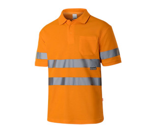 POLO COTON/POLYESTER À MANCHES COURTES HAUTE VISIBILTÉ